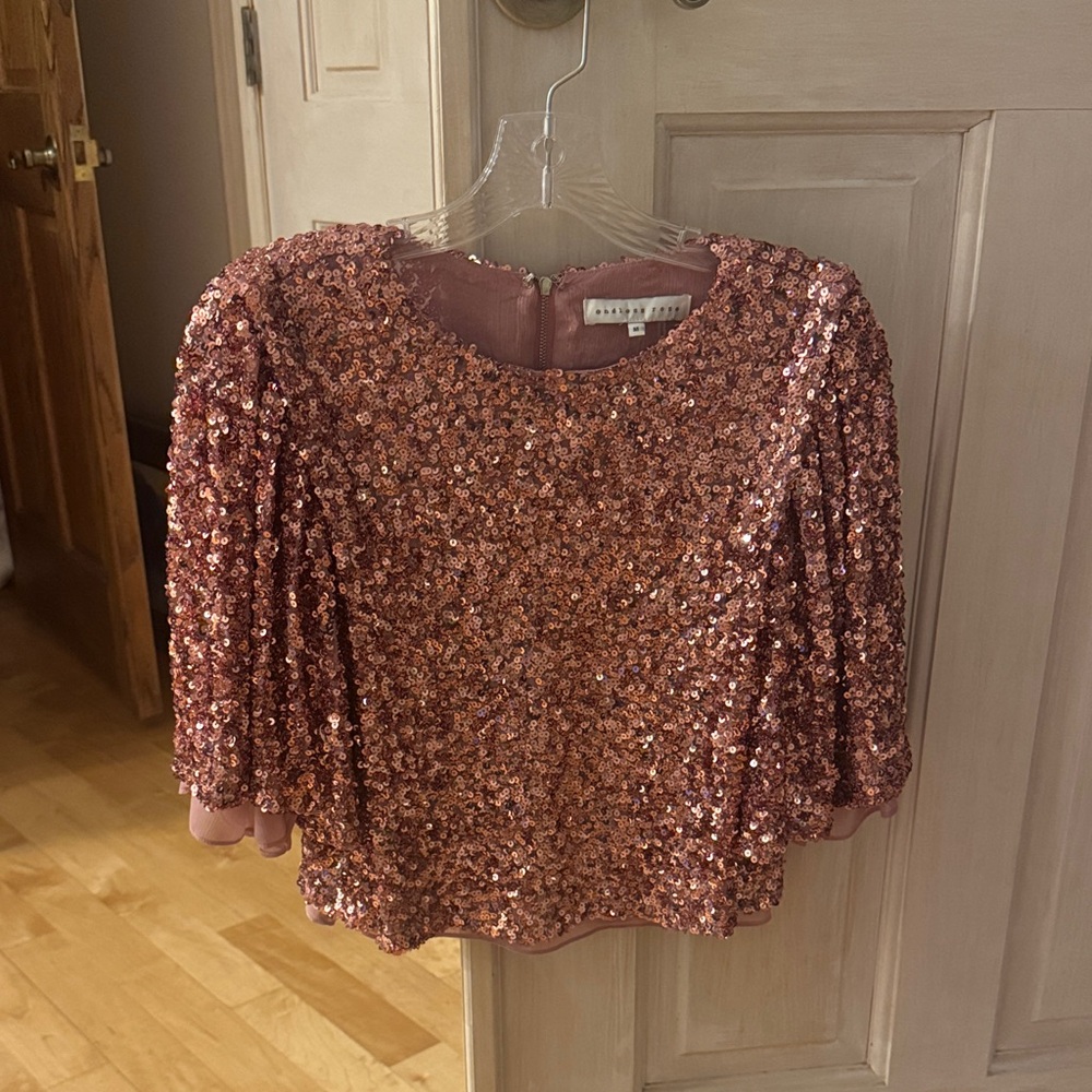 Endless Rose Pink Sequin Blouse